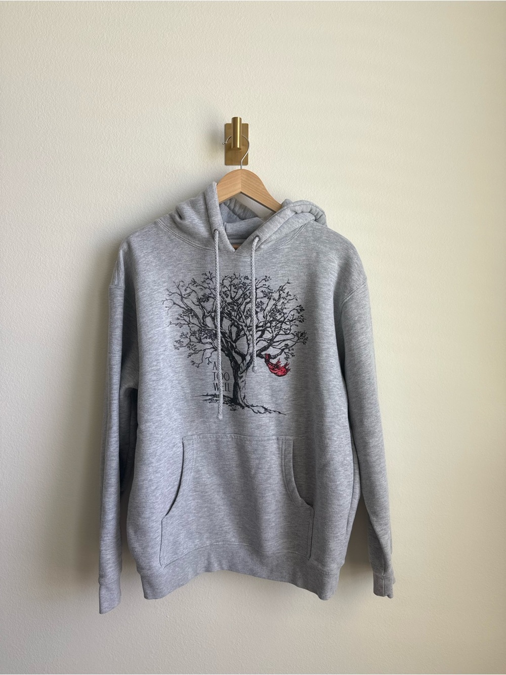 Taylor Swift All Too Well Hoodie Official Merch Gray Pullover Sweatshirt M - Picture 2 of 6